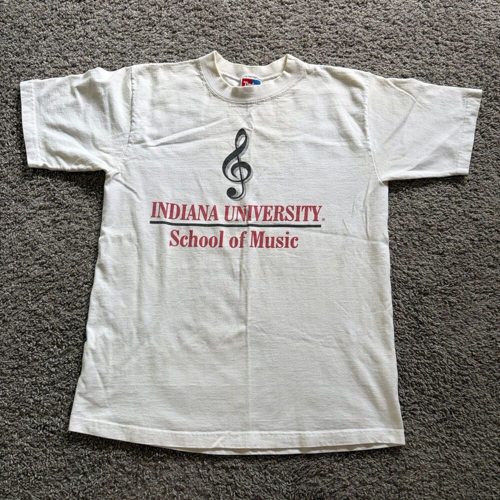 Vintage 90s Indiana University School of Music T Shirt Hoosiers Size Medium